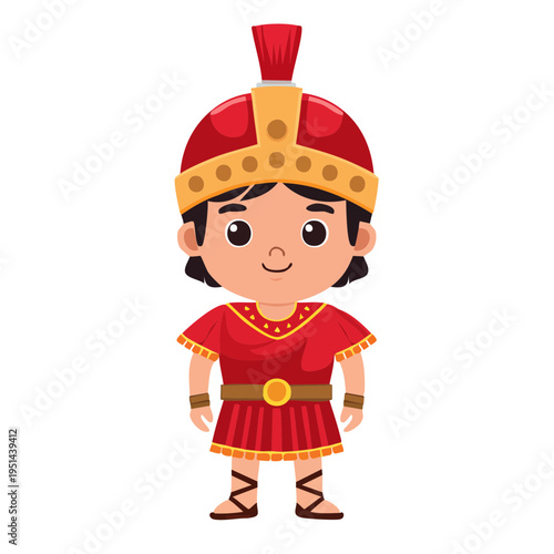 An Illustration of Roman Soldier in Full Armor