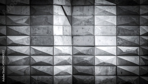 Gray, textured concrete wall panels