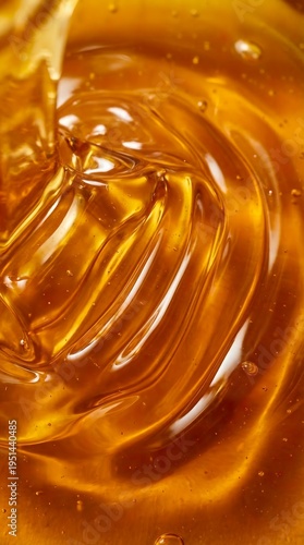 Extreme macro close-up of natural liquid honey