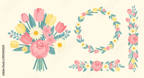 Colorful bouquet of flowers arrangement.