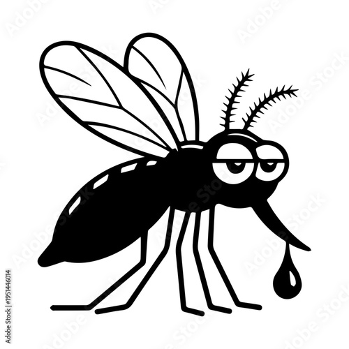 Grumpy Mosquito Blood Drop