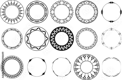 vector frames black on a white background