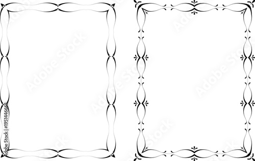 vector frames black on a white background