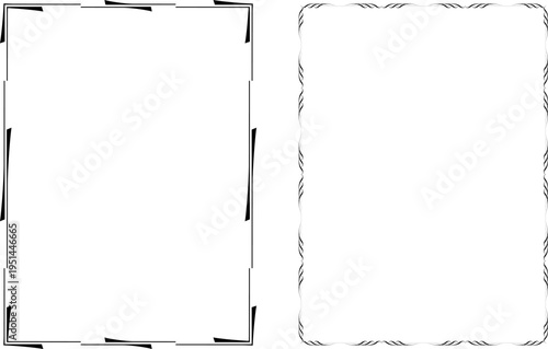 vector frames black on a white background