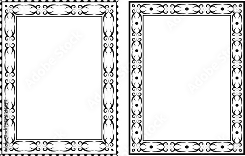 vector frames black on a white background