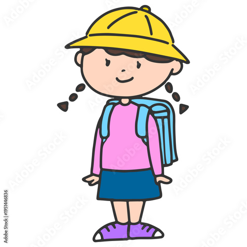 小学生の女の子　カラー