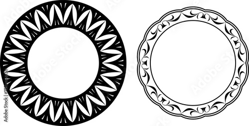 vector frames black on a white background