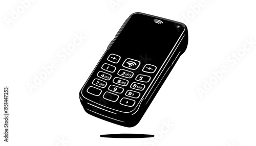 mobile phone isolated on white