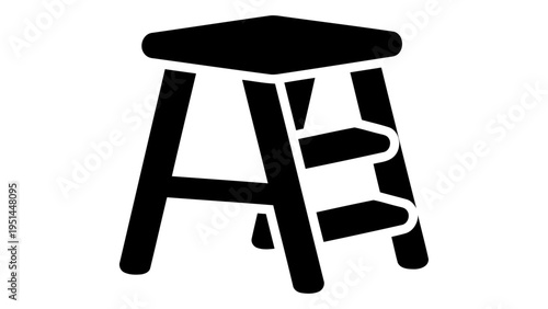 Aluminum step stool icon