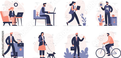 Diverse individuals engaged in various daily activities, from work to leisure (2)