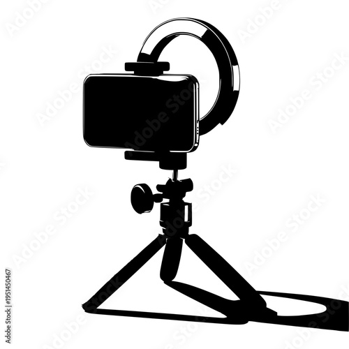 vintage camera on tripod