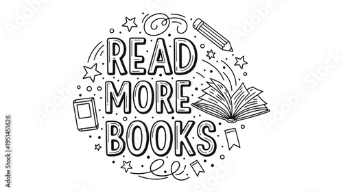 Inspiring Literacy: A captivating graphic urges readers to immerse themselves in the world of knowledge, encouraging exploration and discovery through the pages of books.