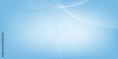 Deep sky blue gradient abstract background with stripes curve line. VECTOR PATTERN WAVE EPS10
