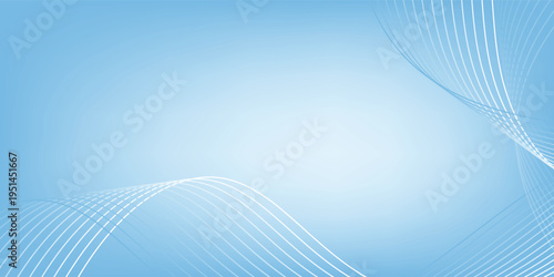 Deep sky blue gradient abstract background with stripes curve line. VECTOR PATTERN WAVE EPS10