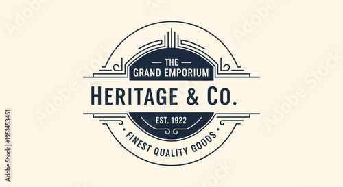 Vintage circular emblem logo for 