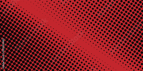 Abstract Rough Red Grunge Texture Design Background Dots halftone black color pattern gradient grunge texture background. vector eps10