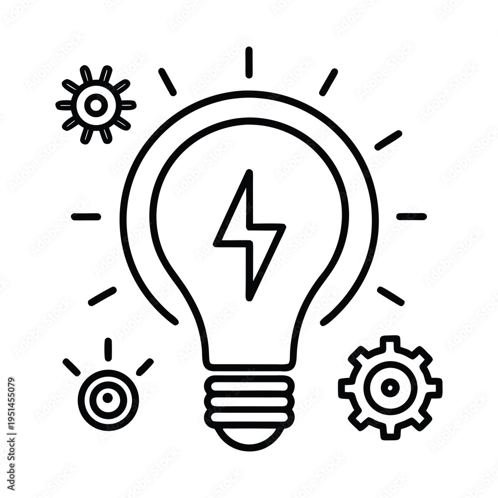 Fototapeta premium light bulb vector icon