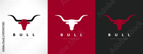 Bull head logo vector. Animal design