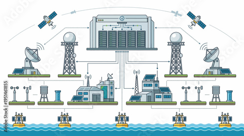 Offshore oil and gas platform operations.