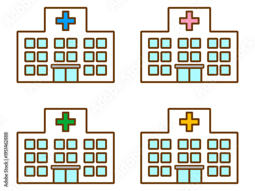 病院のイラスト素材セット2