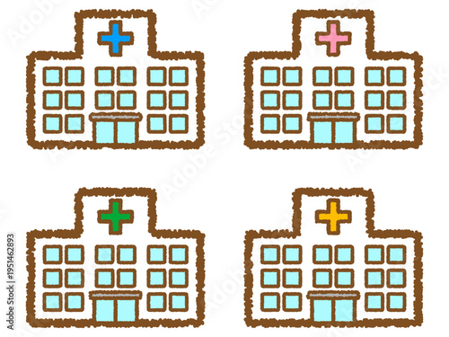 病院のイラスト素材セット