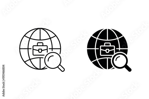 Job seeker icon for career search recruitment branding print design and digital media projects vector illustration