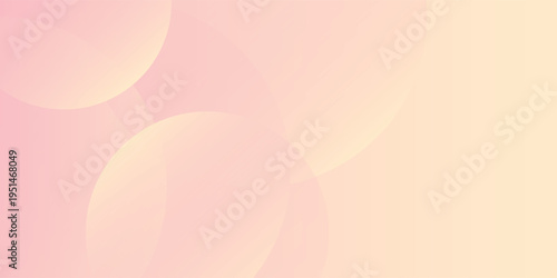 Minimalist banner background, pastel colorful, pink and yellow gradations. Circle effect style geometric. vector colorful eps10