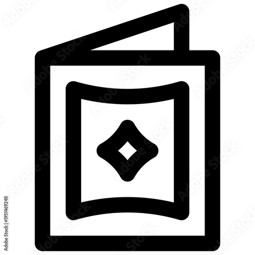 Card. Editable stroke vector icon.