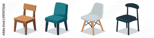 Stylish chair collection featuring modern designs for various interiors