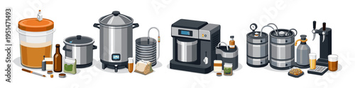Brewery equipment and supplies for craft beer production and brewing
