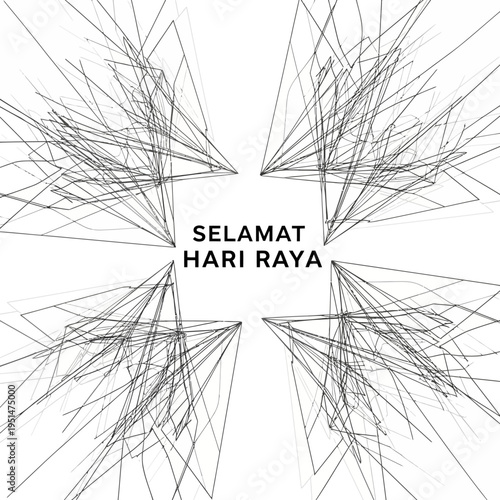 Selamat Hari Raya Greeting Card Design.