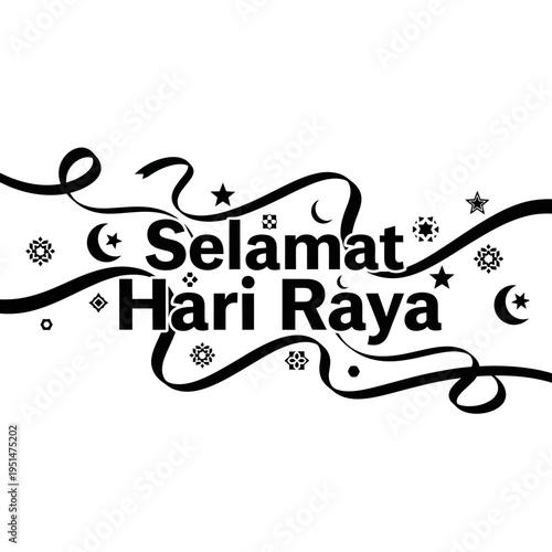 Selamat Hari Raya Greeting Card Design.