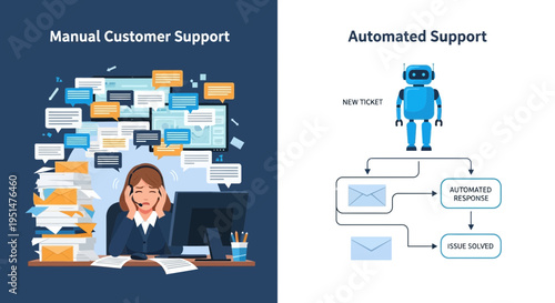 Comparing Traditional Customer Support Overload with Efficient Automated Systems