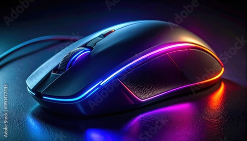 Glowing Gaming Mouse with Neon Lights.