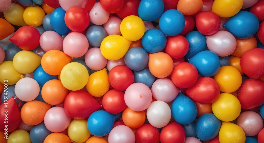Obraz premium a vibrant wallpaper backdrop featuring an array of colorful balloons