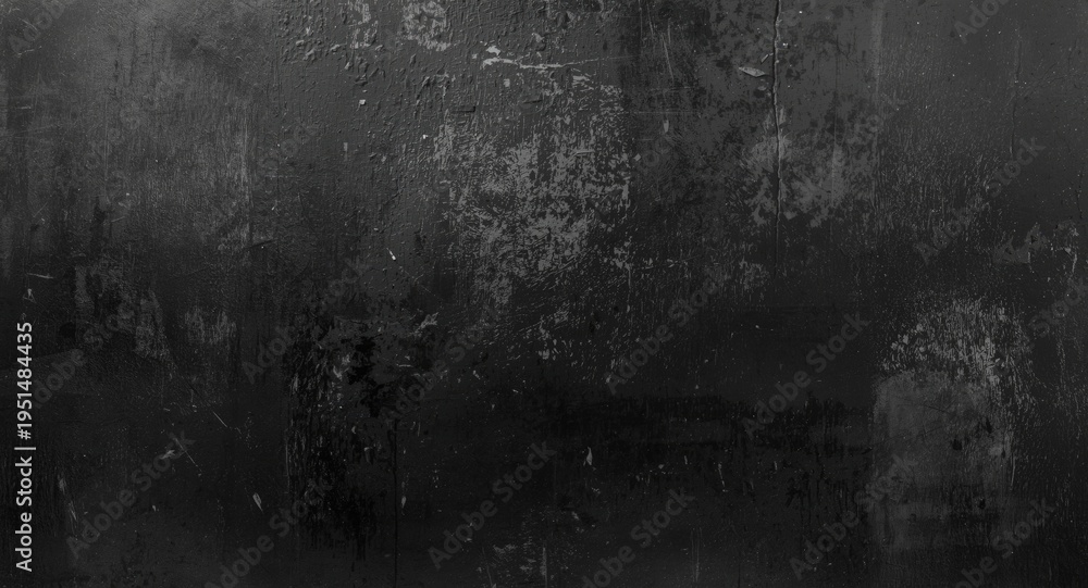 Obraz premium Refined black wall featuring weathered vintage grungy surface
