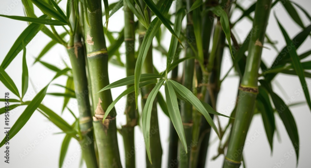 Fototapeta premium Lucky bamboo plant showcasing healthy fresh green leaves