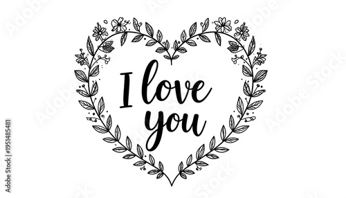 Heart-shaped floral wreath with 