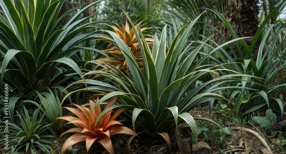 Fototapeta premium An Extensive Look at Bromeliaceae Family Showing Its Diversity in Genera and Plant Species