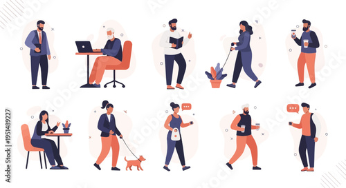 Diverse individuals engage in various daily activities, promoting a sense of community