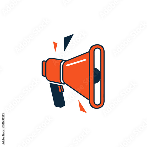 Megaphone Icon Illustration Graphic Design Announcement Loudspeaker Vector Art Communication Marketing Promotion Business Advertisement Symbol