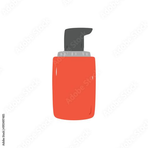 Red Pump Bottle Cosmetic Dispenser