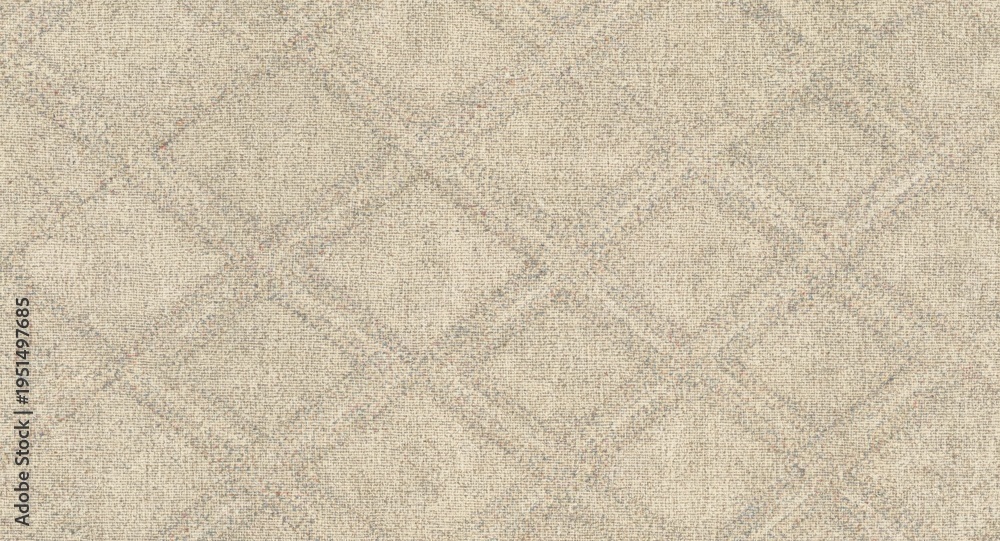 Fototapeta premium Heathered natural tile pattern featuring organic texture for Ikat melange weave cotton fabric