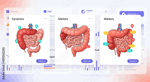 Medical dashboard interface for human gut health monitoring