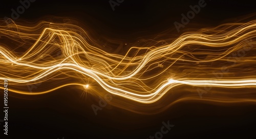 Artful long shutter capture emphasizing fluid motion of light in photographic art