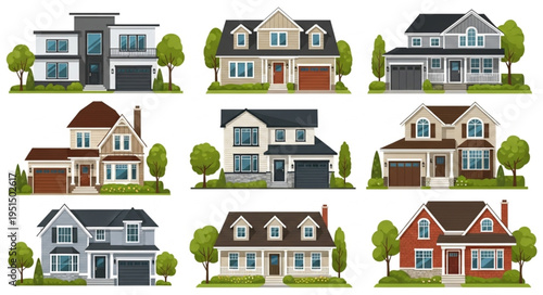 set of houses