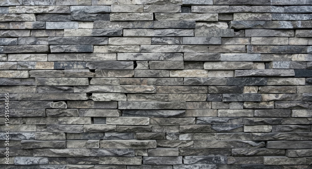 Fototapeta premium Modern background stone brick wall in grey featuring rich textures and pattern variety