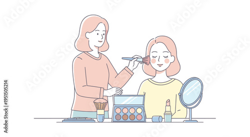 Woman Getting Haircut by Stylist at Salon.