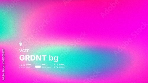Cinematic grainy mesh gradient background with smooth soft transitions between pink, purple and cyan colors. Modern vector abstract texture with high detail digital noise simulating old film grain.