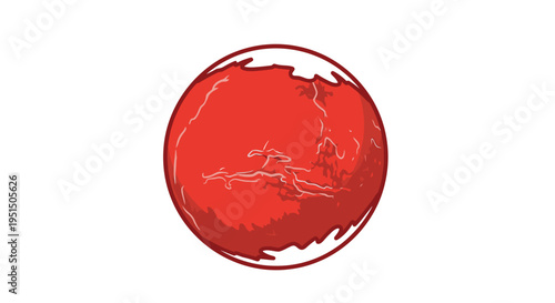 Red Blood Cell Illustration Isolated on White.